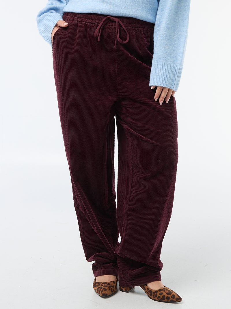 Pantaloni in velluto Rosso - Kiabi