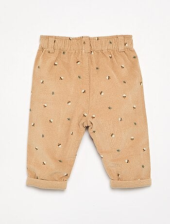 Pantaloni in velluto stampato