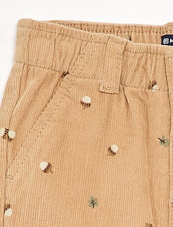 Pantaloni in velluto stampato