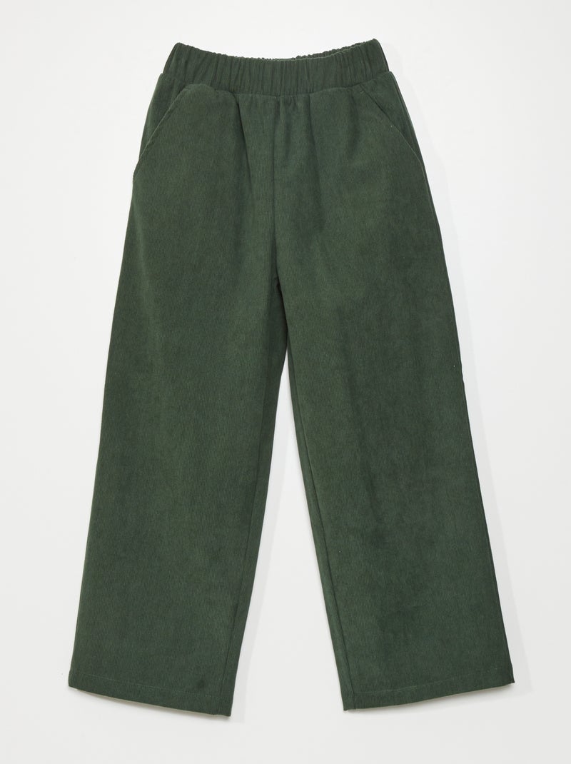 Pantaloni in velluto VERDE - Kiabi