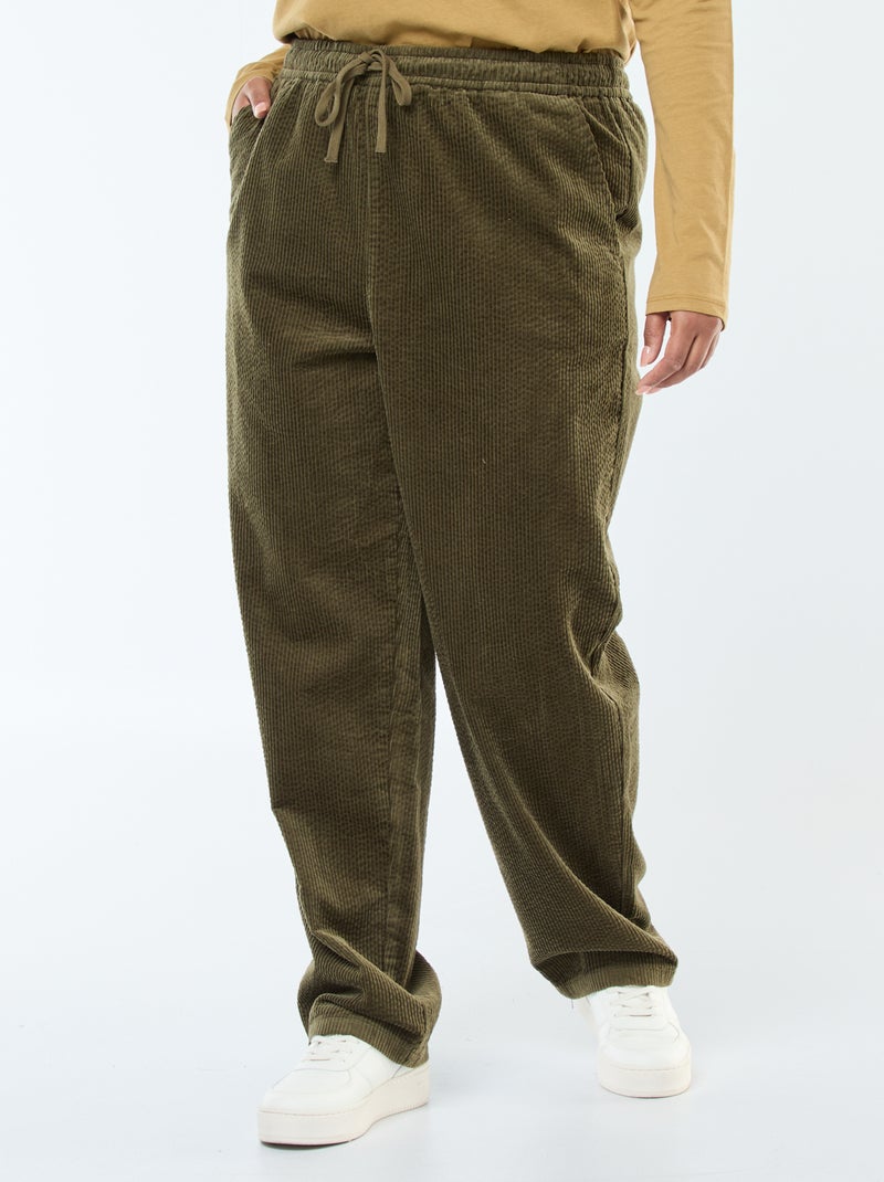 Pantaloni in velluto Verde - Kiabi