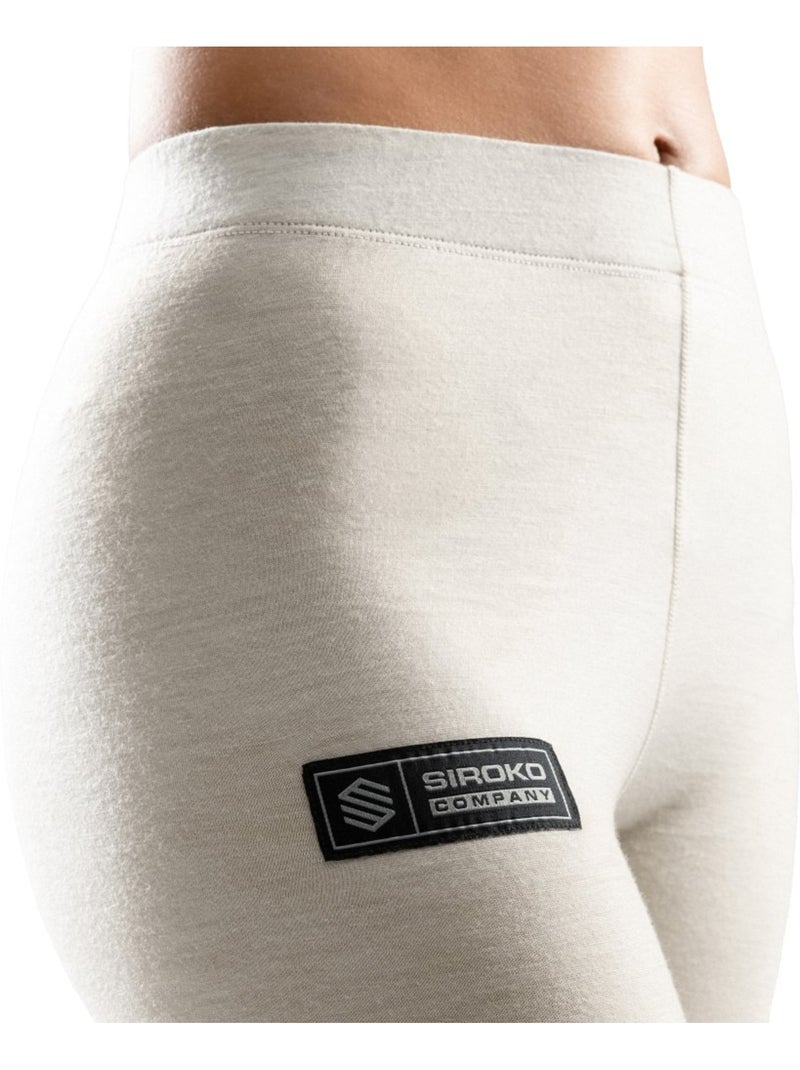 Pantaloni intimi termici da donna in lana sport invernali donna srx loess Beige - Kiabi