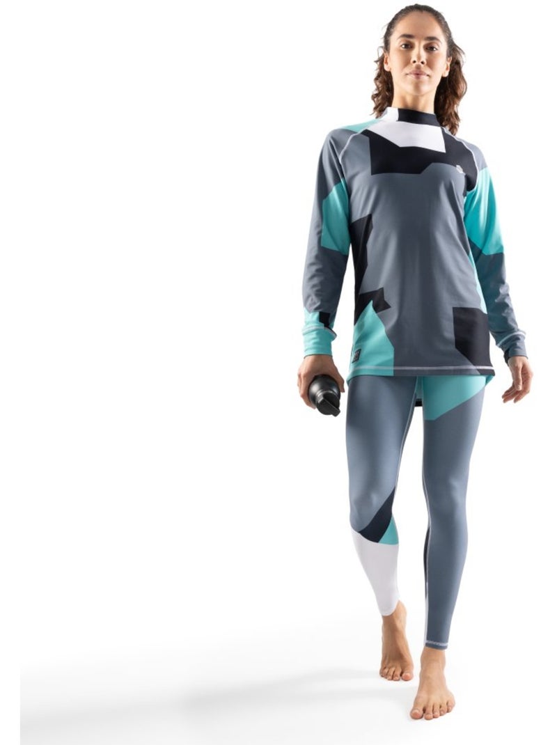 Pantaloni intimi termici da donna sport invernali donna ether Turchese - Kiabi