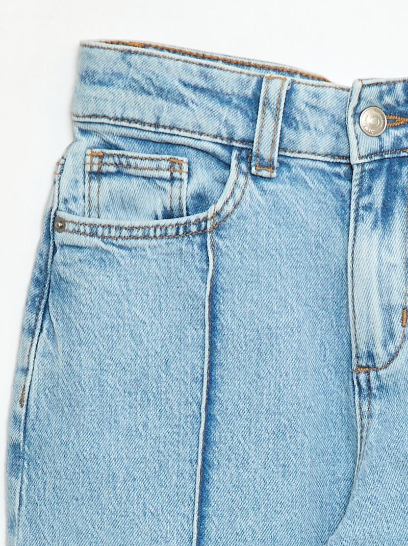 Pantaloni jeans 5 tasche a taglio ampio Blu - Kiabi
