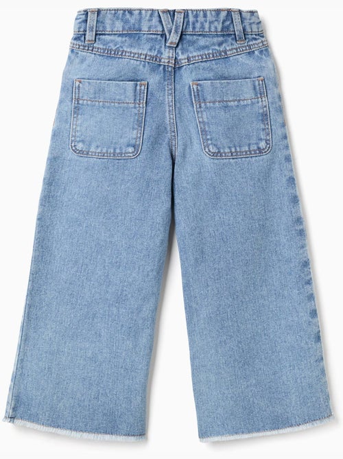 Pantaloni jeans a gamba larga con orli sfrangiati - Kiabi