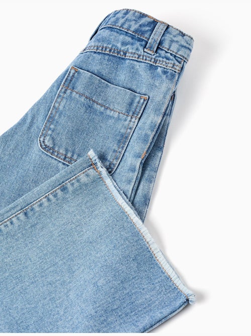 Pantaloni jeans a gamba larga con orli sfrangiati - Kiabi