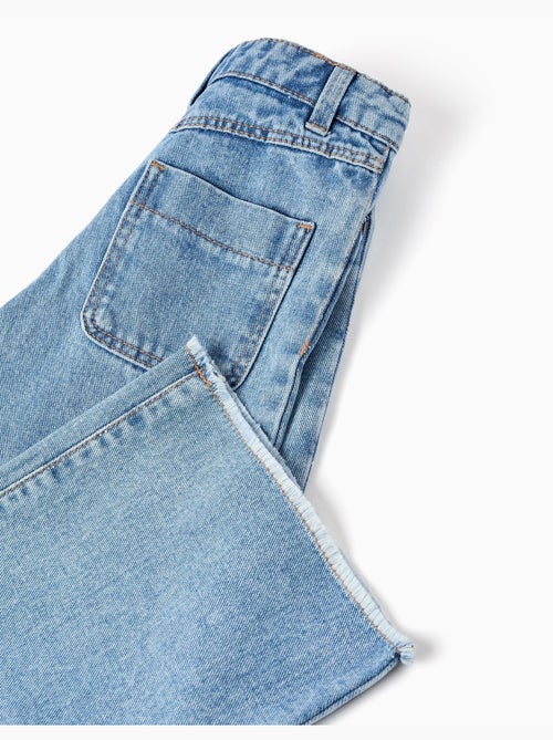 Pantaloni jeans a gamba larga con orli sfrangiati - Kiabi Pantaloni jeans a gamba larga con orli sfrangiati - Kiabi