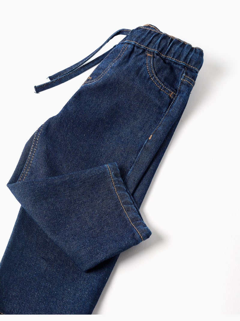 Pantaloni jeans ampia con coulisse Blu scuro - Kiabi