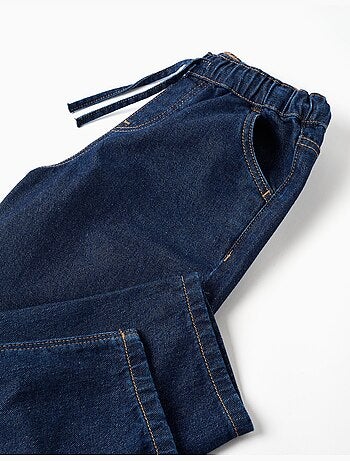 Pantaloni jeans ampia con coulisse