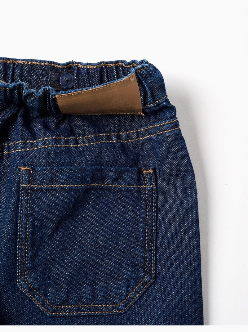 Pantaloni jeans ampia con coulisse Blu scuro - Kiabi