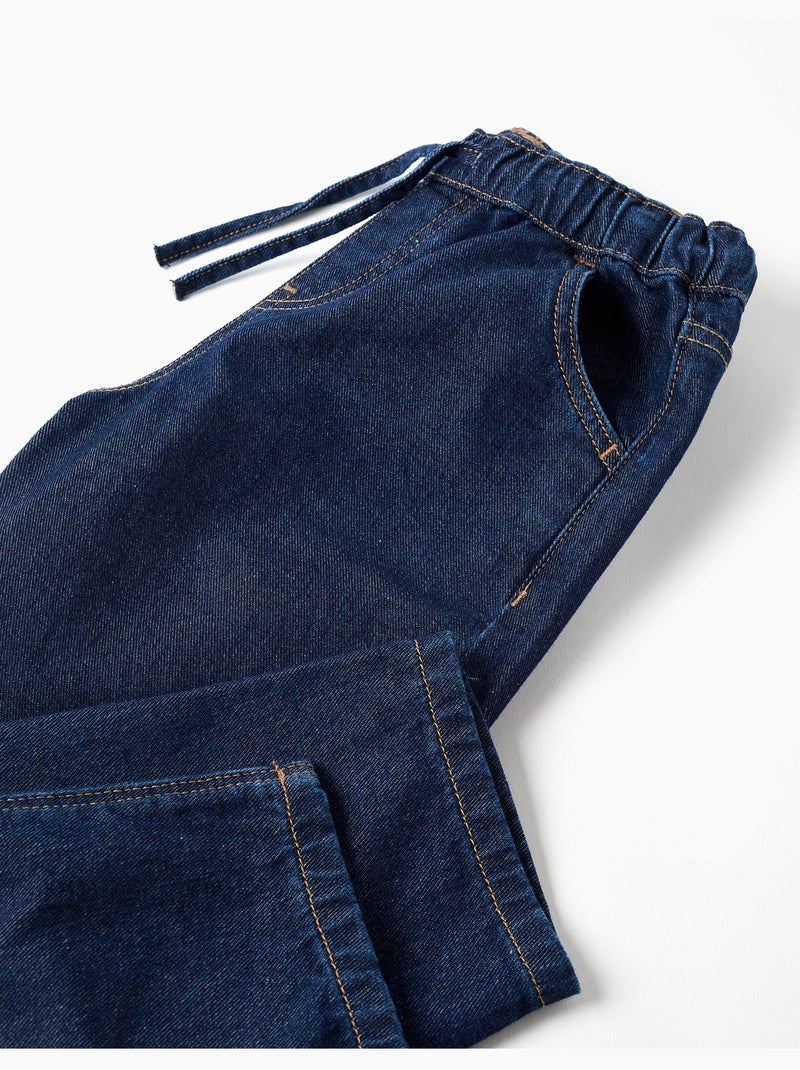 Pantaloni jeans ampia con coulisse Blu scuro - Kiabi