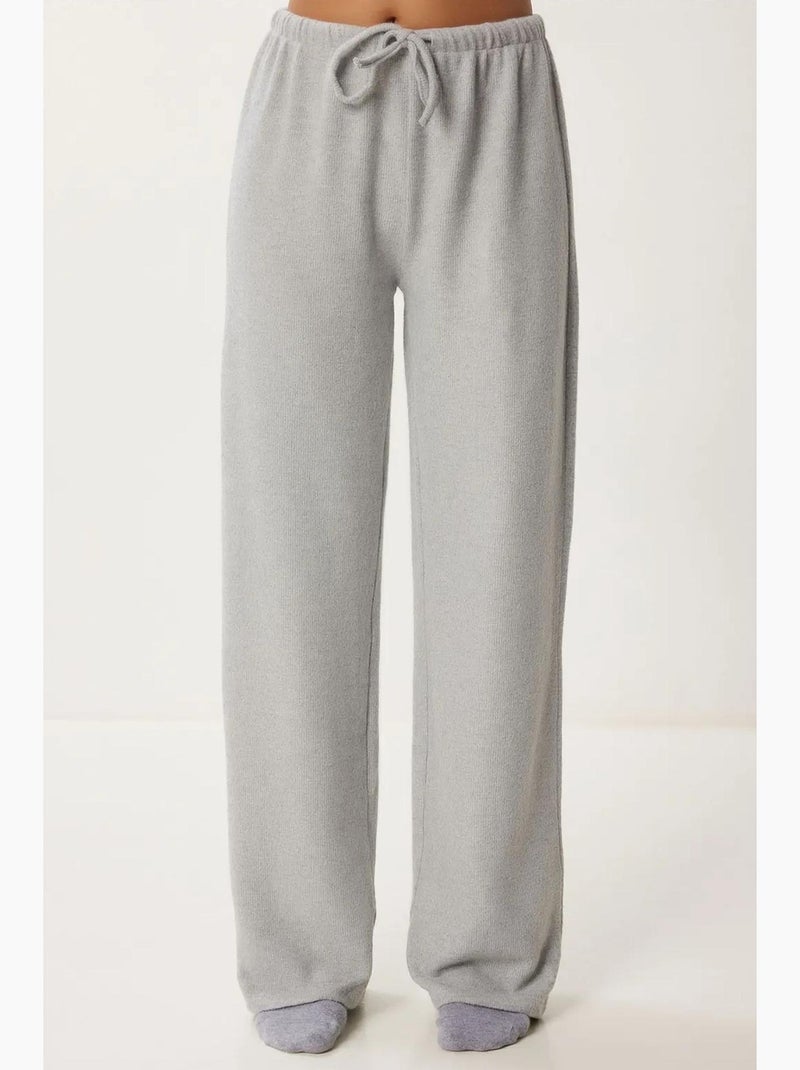 Pantaloni jogger a gamba larga con chiusura a coulisse istanbul Grigio chiaro - Kiabi
