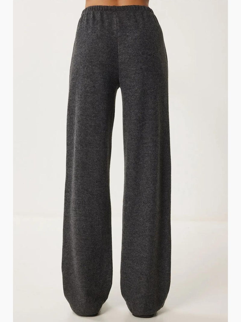 Pantaloni jogger a gamba larga con chiusura a coulisse istanbul Grigio nero - Kiabi