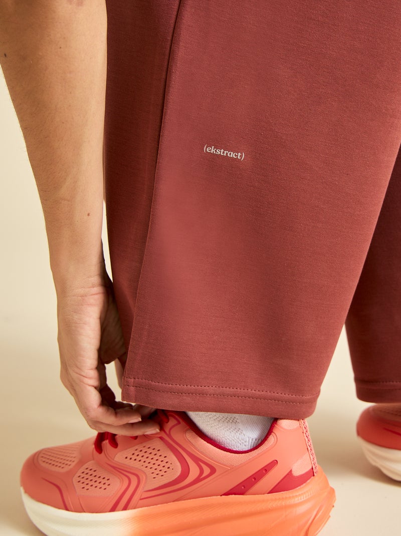 Pantaloni jogger a tinta unita a vita regolare Marrone - Kiabi