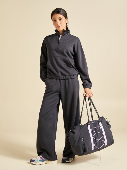 Pantaloni jogger a tinta unita a vita regolare - Kiabi Pantaloni jogger a tinta unita a vita regolare - Kiabi