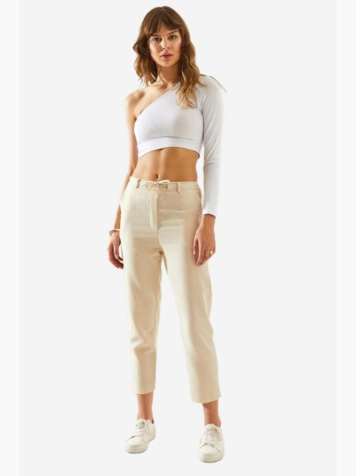 Pantaloni jogger alla caviglia con coulisse lucci - Kiabi Pantaloni jogger alla caviglia con coulisse lucci - Kiabi