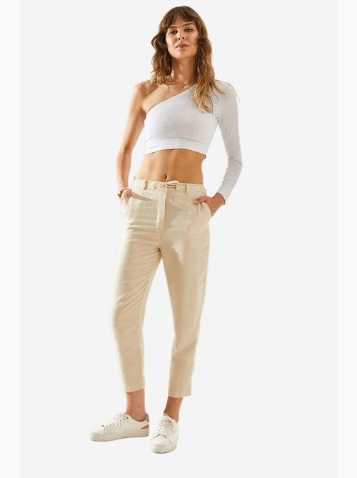 Pantaloni jogger alla caviglia con coulisse lucci - Kiabi Pantaloni jogger alla caviglia con coulisse lucci - Kiabi