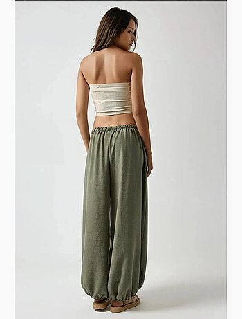 Pantaloni jogger baggy fit a vita bassa hiccup
