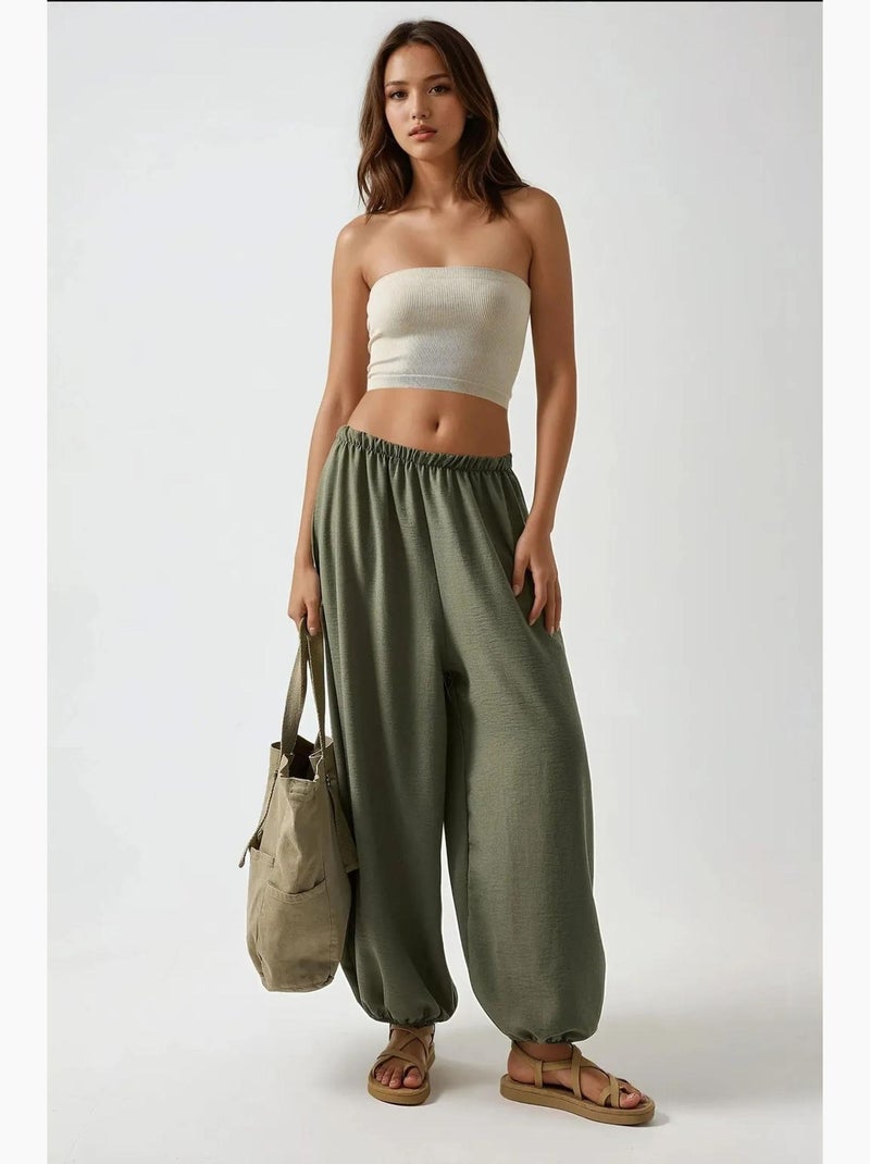 Pantaloni jogger baggy fit a vita bassa hiccup Cachi - Kiabi