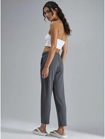 Pantaloni jogger carrot fit con vita elasticizzata effetto modal, hiccup