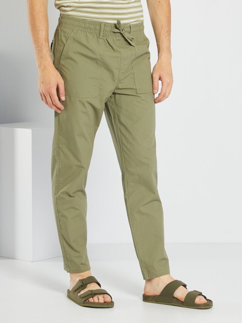 Pantaloni jogger con grandi tasche verde licheno - Kiabi