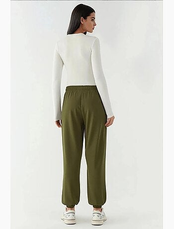 Pantaloni jogger con vita elastica e tocco modal hiccup