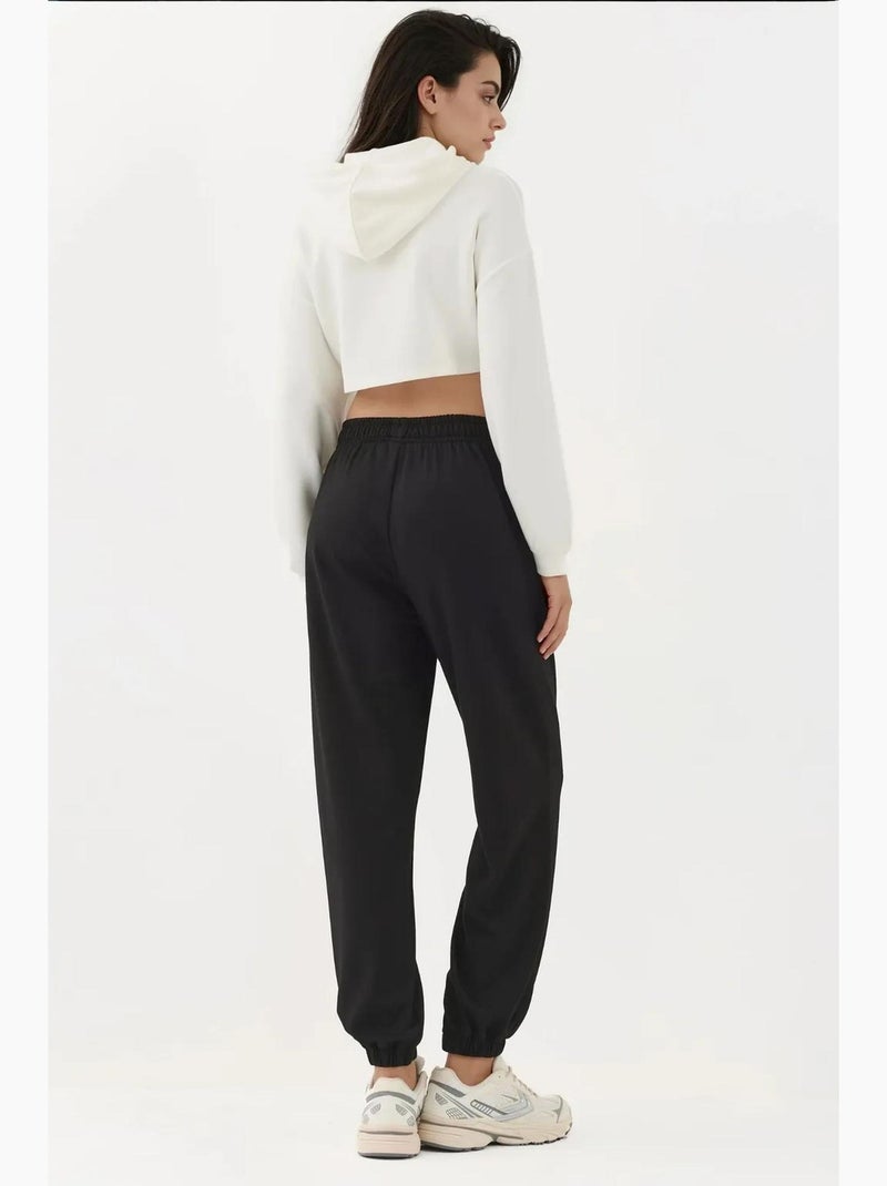 Pantaloni jogger con vita elastica e tocco modal hiccup Nero - Kiabi