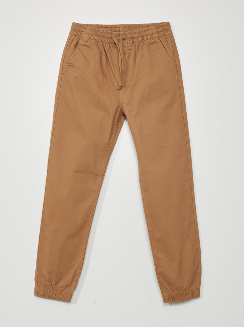 Pantaloni jogger con vita elasticizzata BEIGE - Kiabi
