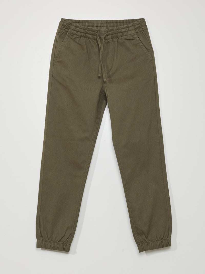 Pantaloni jogger con vita elasticizzata KAKI - Kiabi