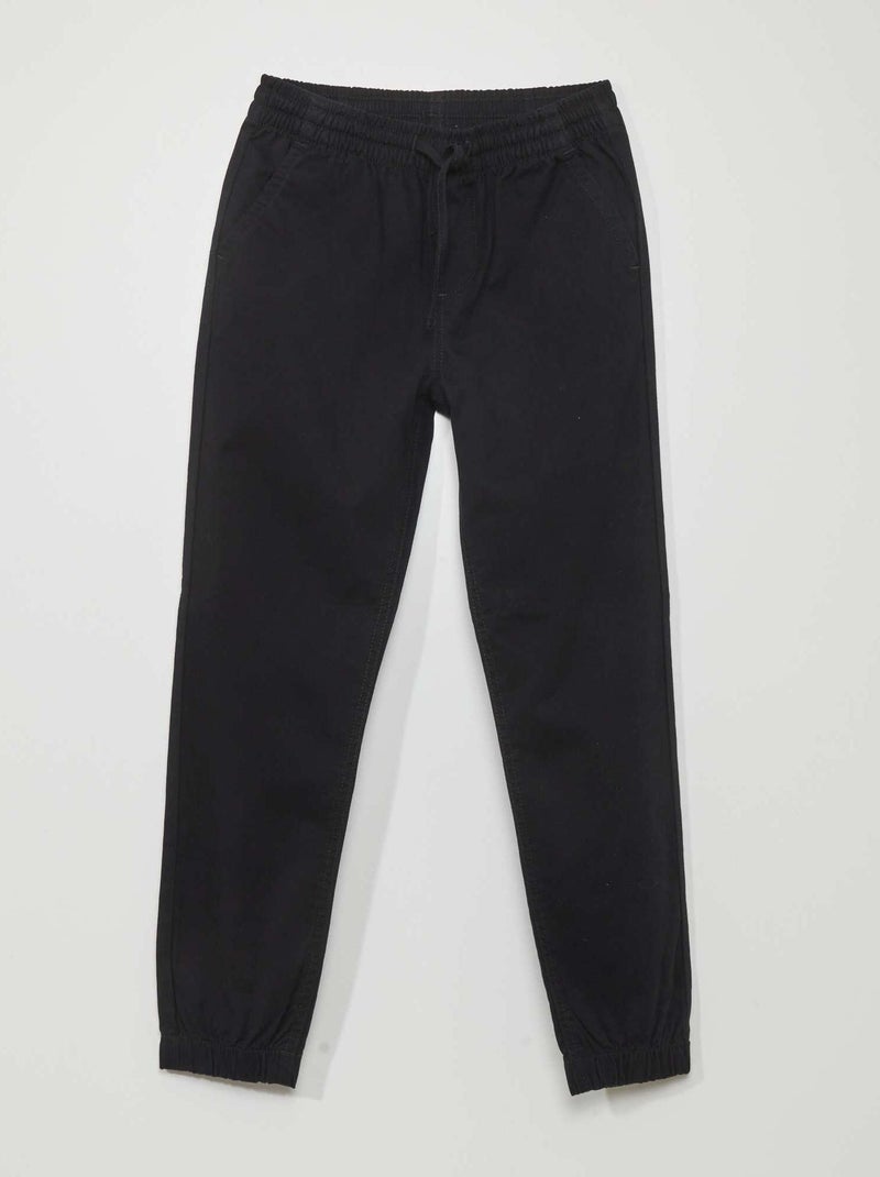 Pantaloni jogger con vita elasticizzata nero - Kiabi