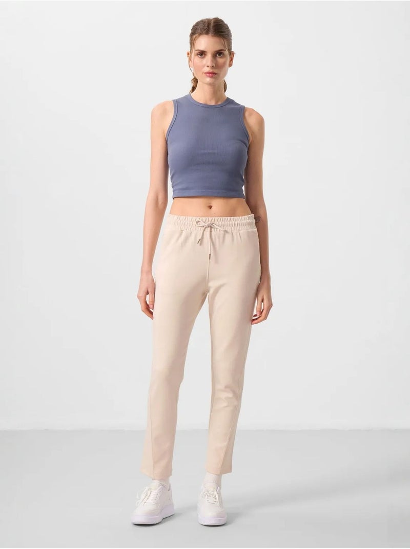Pantaloni jogger da donna con zip tommy Beige argilla - Kiabi