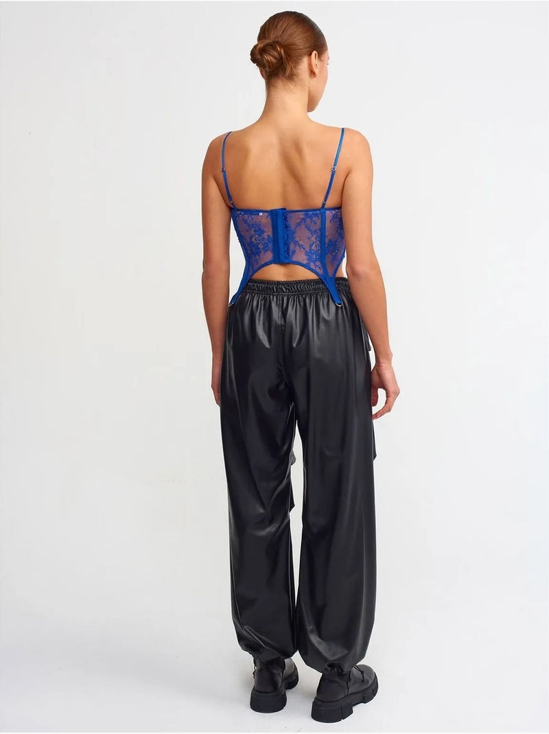 Pantaloni jogger da donna in ecopelle dilvin Nero - Kiabi