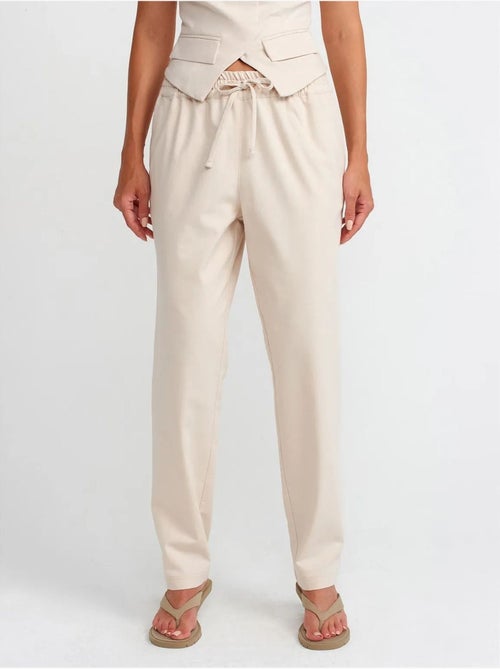 Pantaloni jogger da donna in misto lino - Kiabi Pantaloni jogger da donna in misto lino - Kiabi