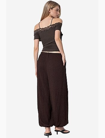 Pantaloni jogger da donna in tessuto busem