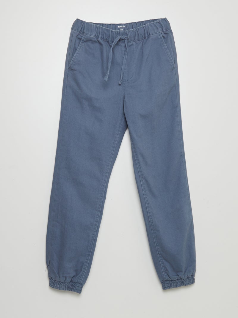 Pantaloni jogger dritti con interno foderato BLU - Kiabi