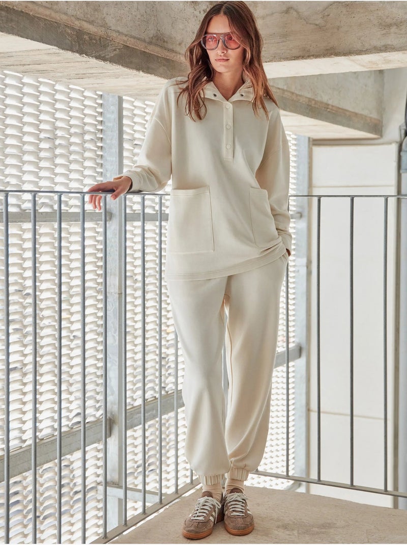 Pantaloni jogger felpati Beige - Kiabi
