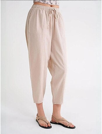 Pantaloni jogger in cotone con coulisse in vita mixray