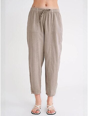Pantaloni jogger in cotone con coulisse in vita mixray