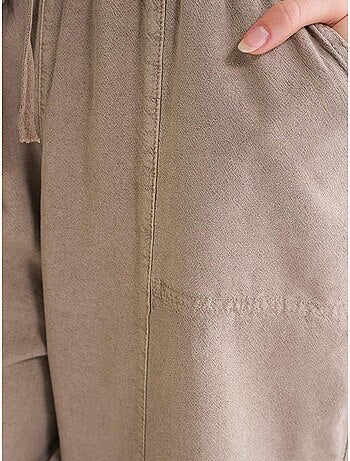 Pantaloni jogger in cotone con coulisse in vita mixray