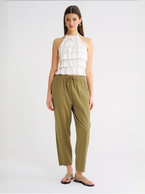 Pantaloni jogger in cotone con coulisse in vita mixray - Kiabi Pantaloni jogger in cotone con coulisse in vita mixray - Kiabi