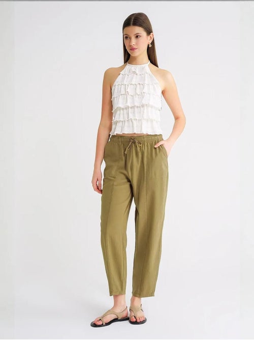 Pantaloni jogger in cotone con coulisse in vita mixray - Kiabi Pantaloni jogger in cotone con coulisse in vita mixray - Kiabi