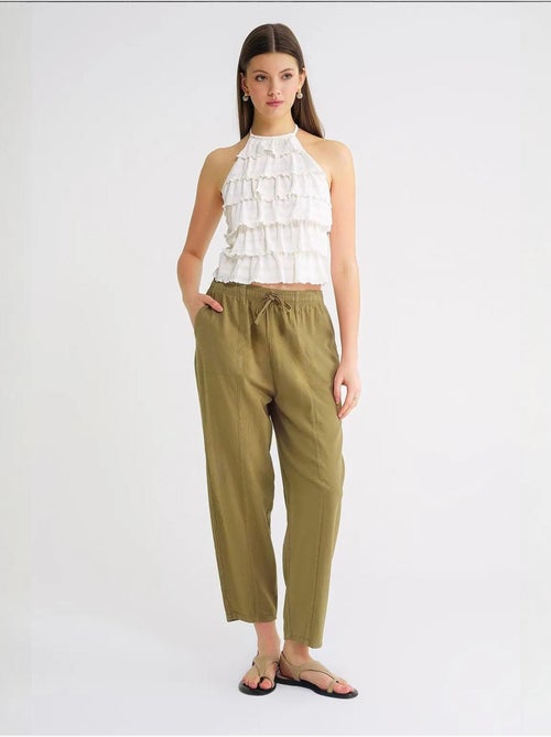 Pantaloni jogger in cotone con coulisse in vita mixray - Kiabi Pantaloni jogger in cotone con coulisse in vita mixray - Kiabi