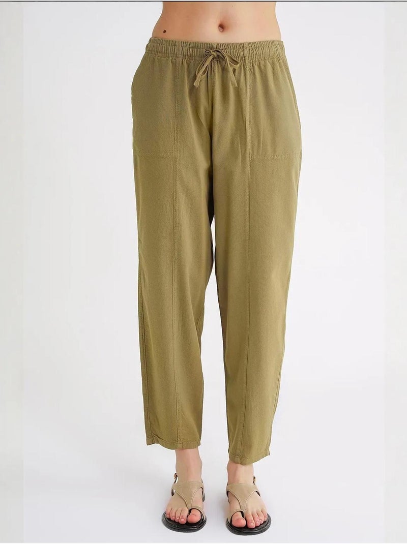 Pantaloni jogger in cotone con coulisse in vita mixray Verde scuro - Kiabi