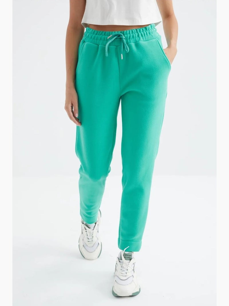Pantaloni jogger in felpa da donna in poliestere tommy Verde menta - Kiabi