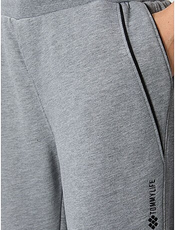 Pantaloni jogger in felpa in misto cotone da donna tommy