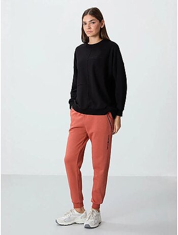 Pantaloni jogger in felpa in misto cotone da donna tommy
