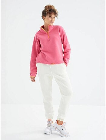 Pantaloni jogger in felpa in pile a vita alta da donna tommy