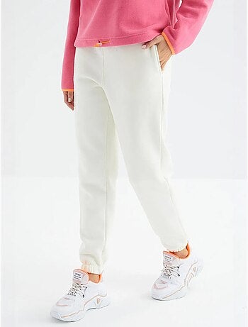 Pantaloni jogger in felpa in pile a vita alta da donna tommy