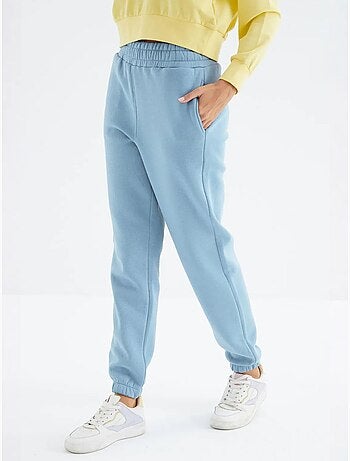 Pantaloni jogger in felpa in pile a vita alta da donna tommy