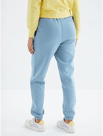 Pantaloni jogger in felpa in pile a vita alta da donna tommy